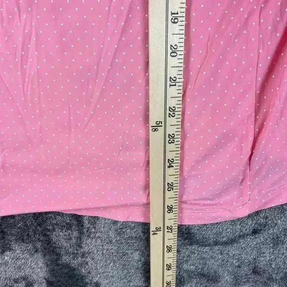 Footjoy Women's 1/4 Button Up Pullover Long Sleeve Polka Dot Pink Golf M/L - Picture 6 of 11